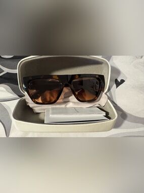 Michael Kors Tortoiseshell Brown Gradient Oversized Sunglasses